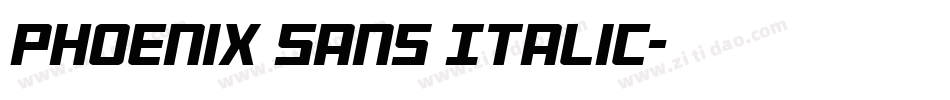 Phoenix Sans Italic字体转换